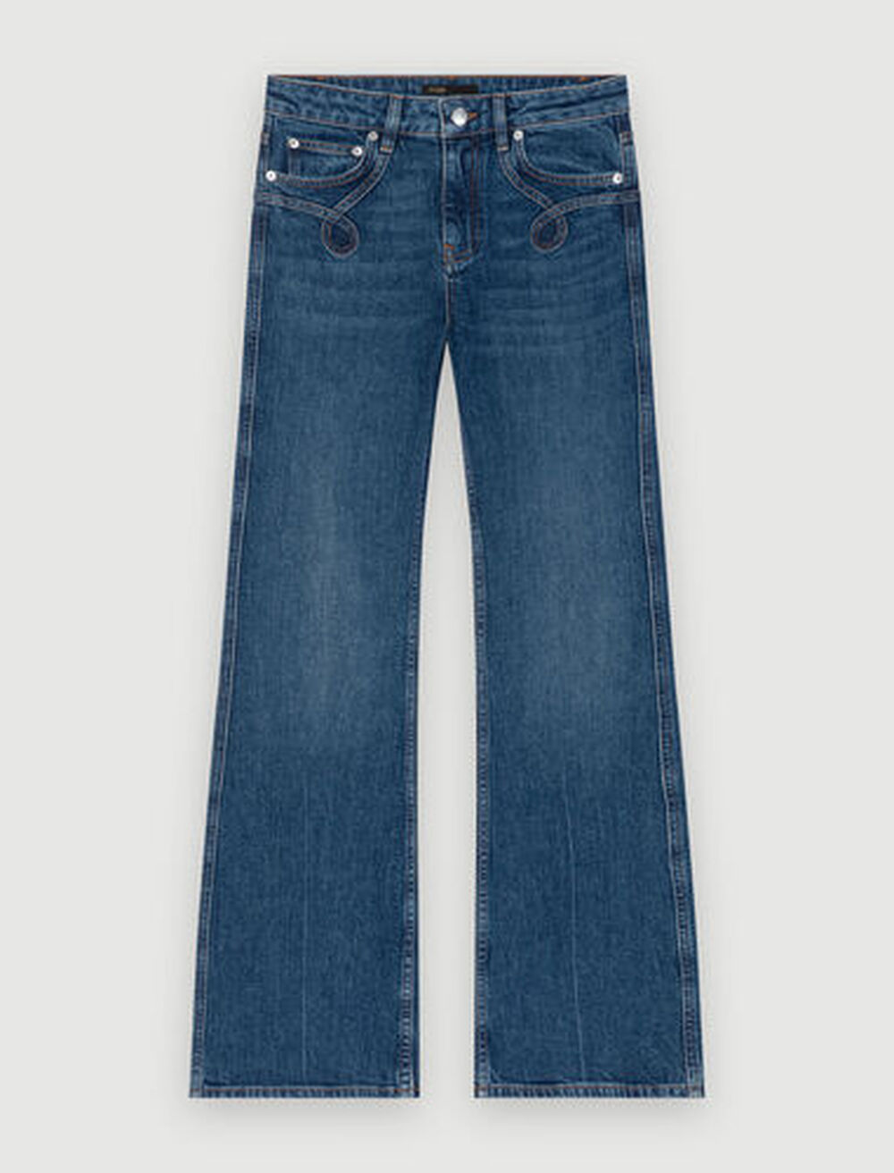 223PRANY Embroidered flared jeans - Jeans - Maje.com
