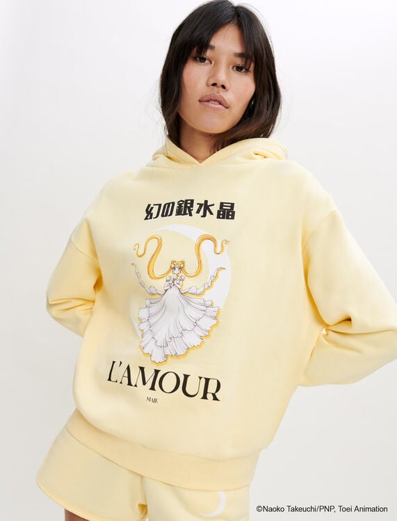 L’AMOUR hooded sweatshirt - Pullovers & Cardigans - MAJE