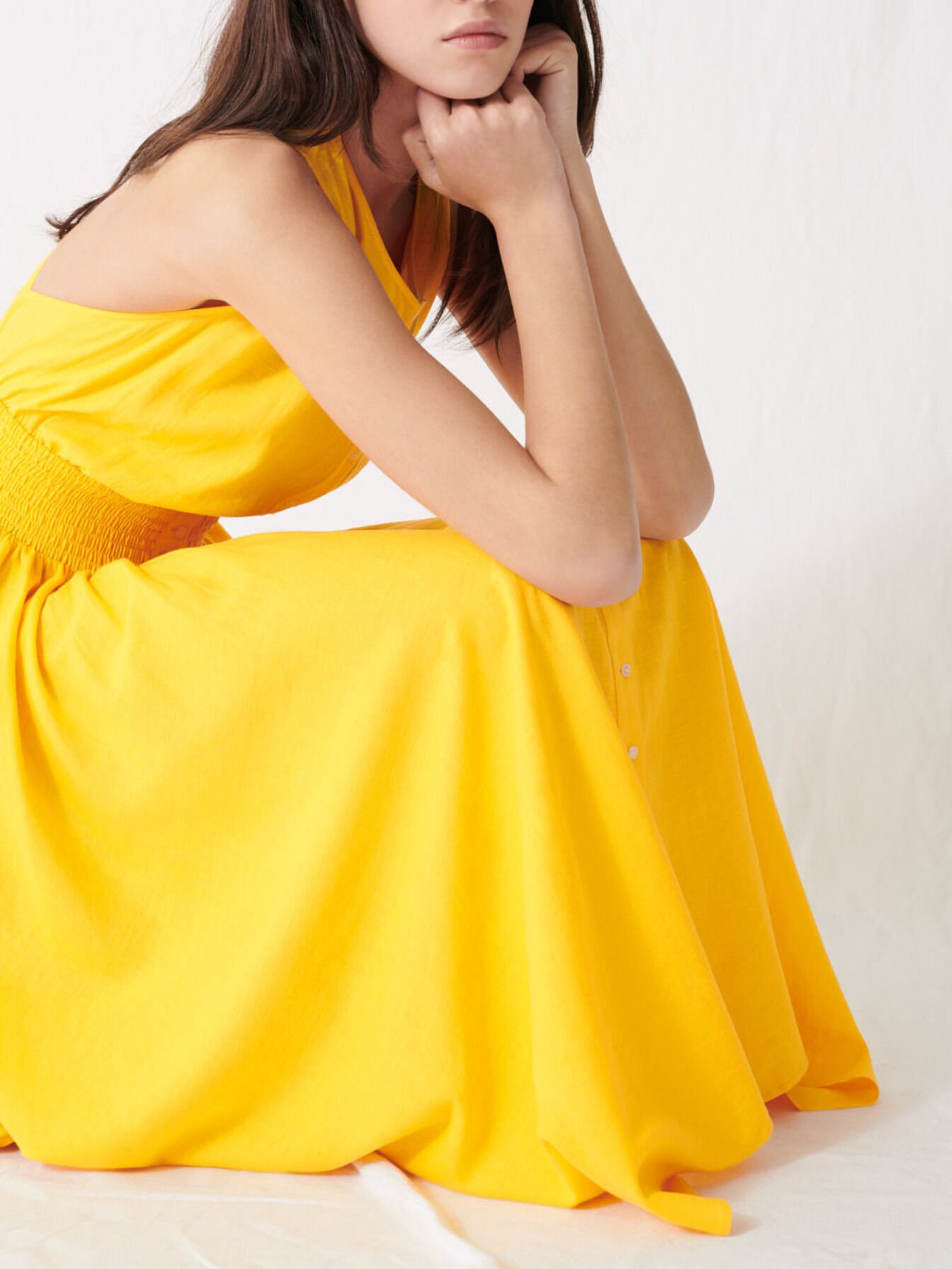 maje yellow dress