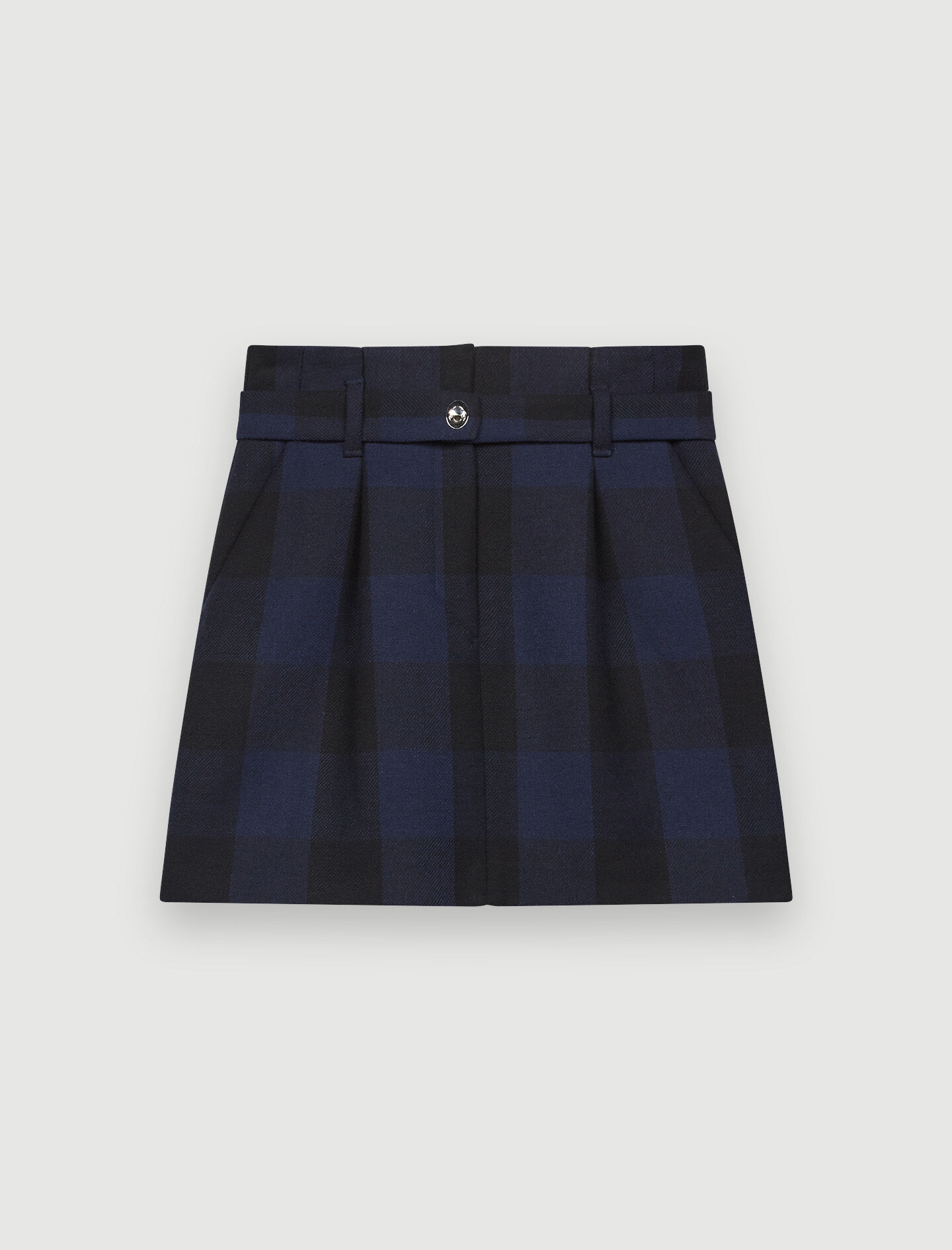 121JELINGAN Checked pleated skirt - Skirts & Shorts - Maje.com