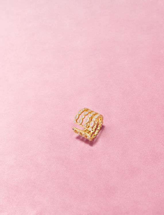 Stone-studded ring - Rings - MAJE