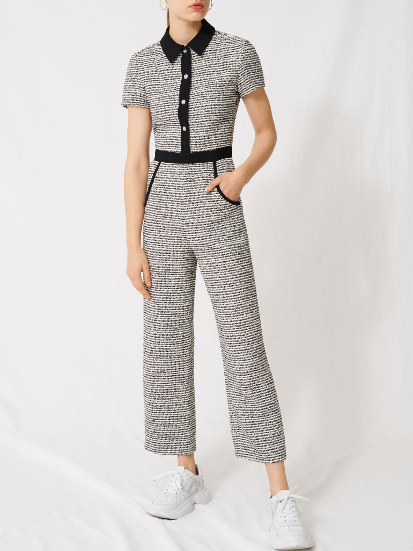 maje tweed jumpsuit