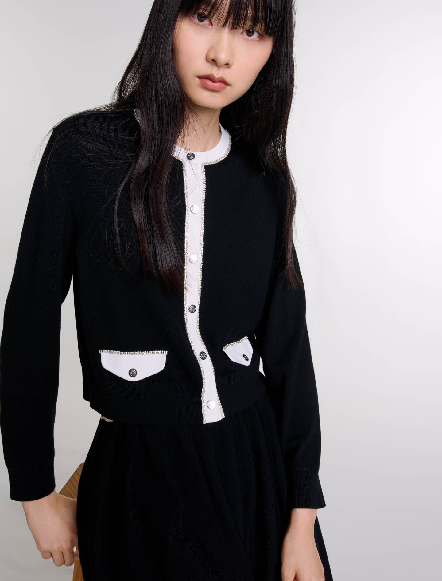 Rhinestone cardigan - Cardigans | Maje