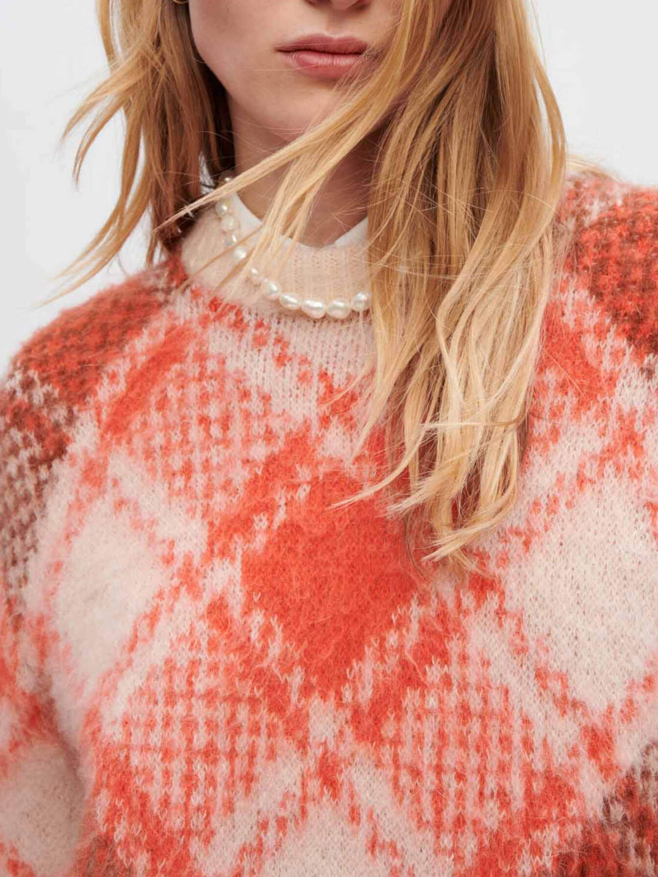 (取寄) エフピー ムーブメント レディース パーフェイクトリー プレーテッド カミ Fluffy diamond jacquard pullover Yellow / Orange for Women