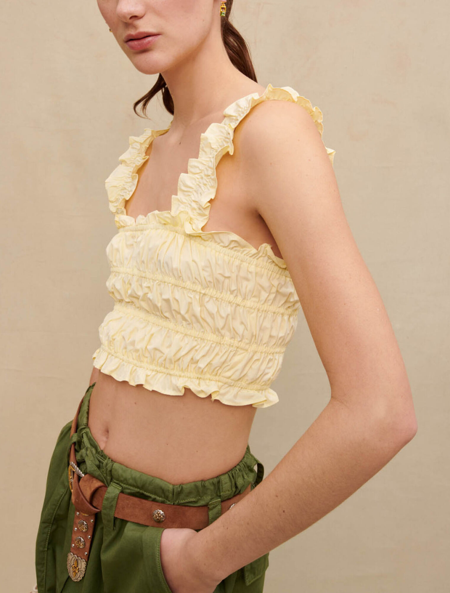 Ruffled crop top