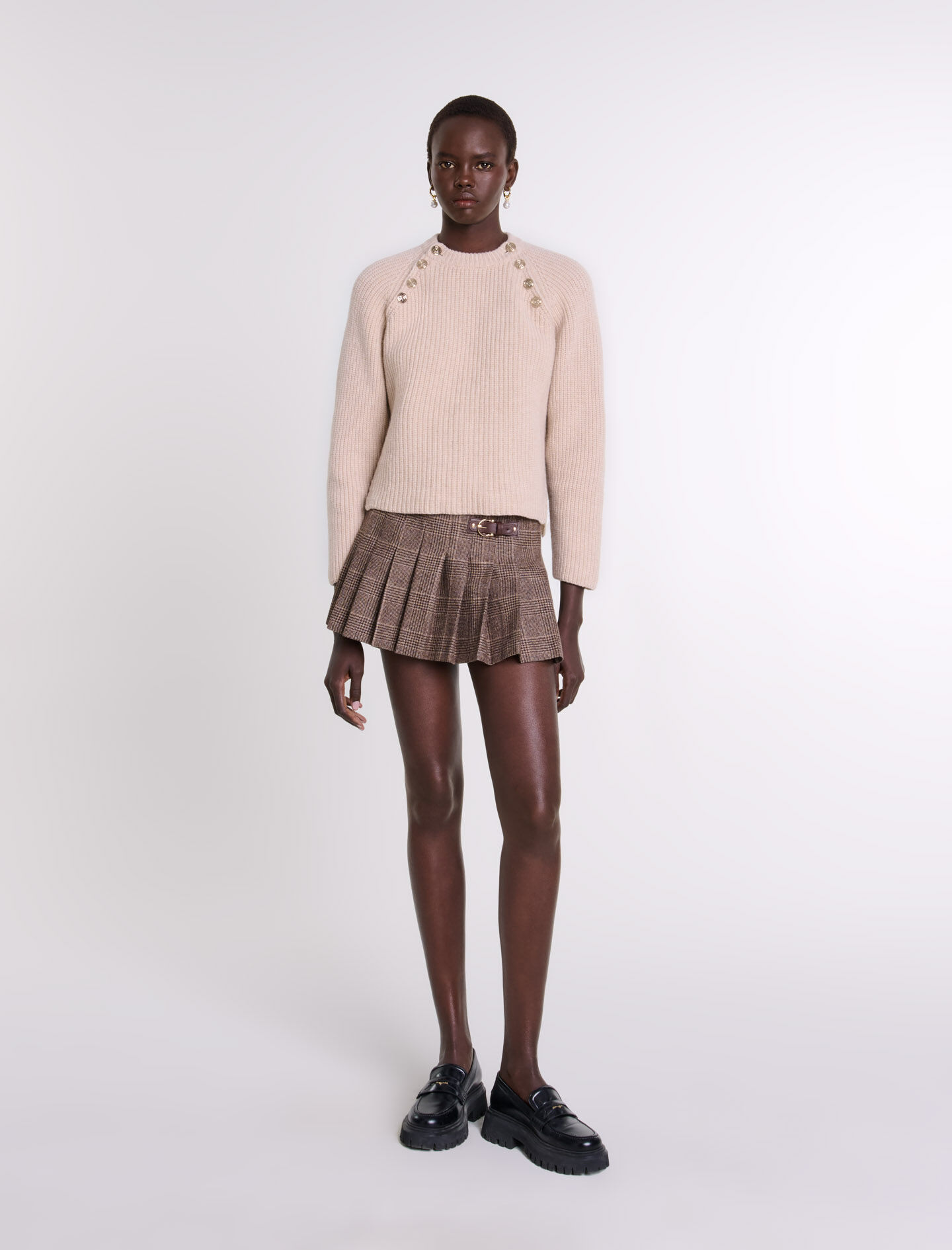 Ribbed wool jumper top