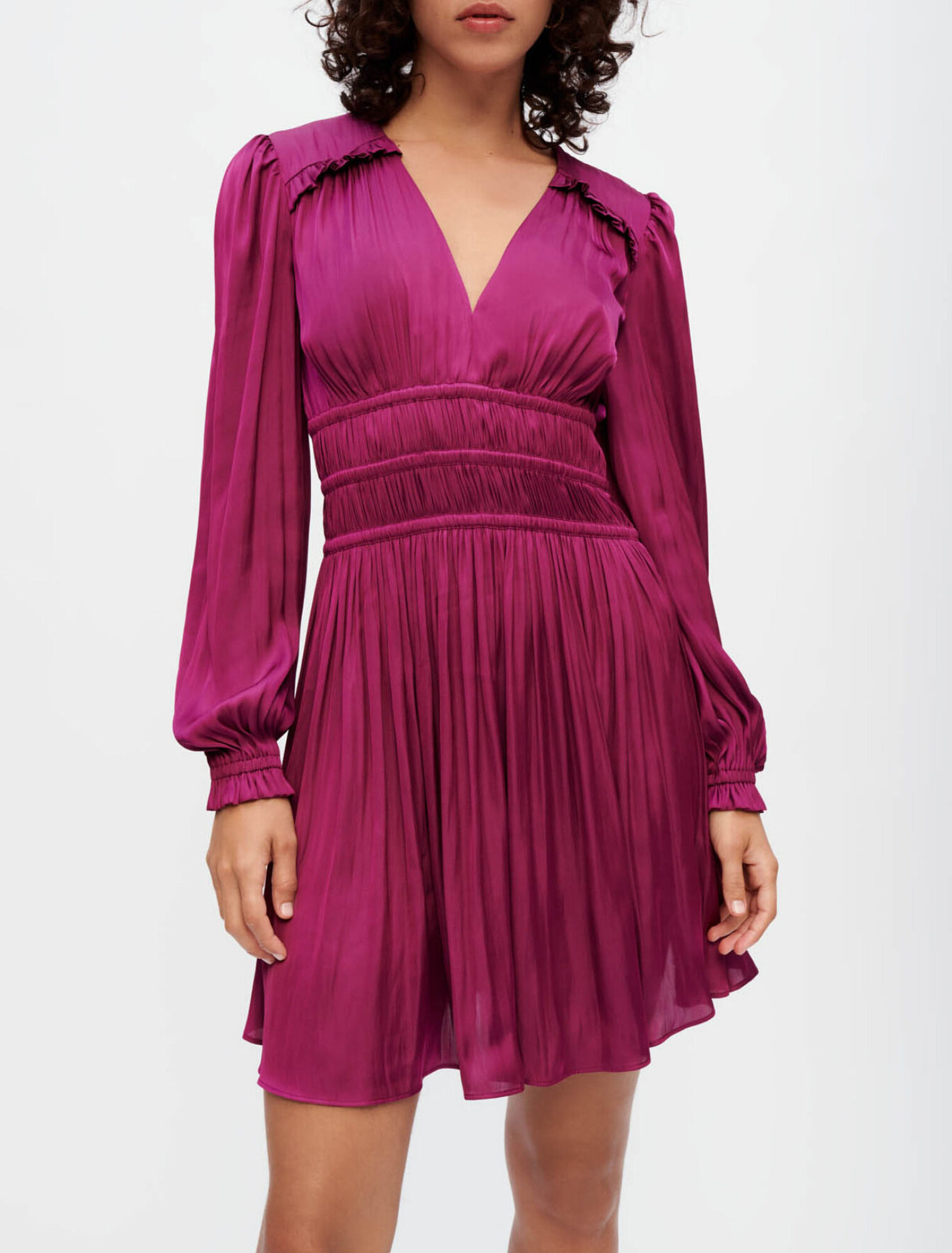 Flowing satin dress