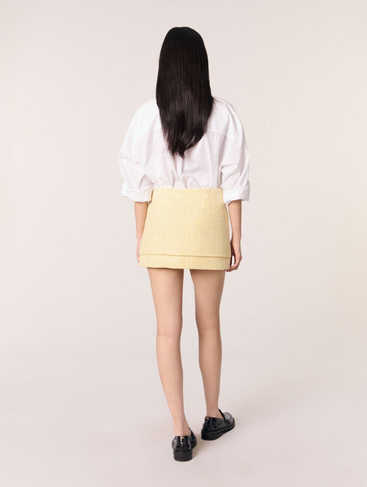 Tweed mini skirt