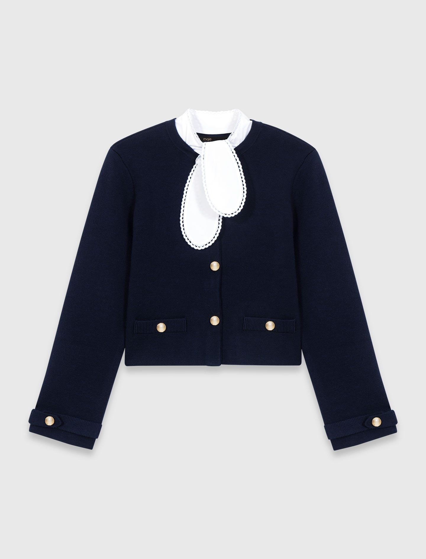 Detachable embroidered collar cardi 7