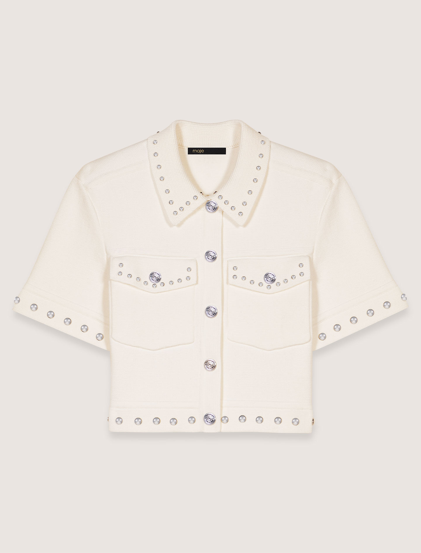 スーパーセール期間限定 Studded cropped cardigan - Cardigans | Maje テープ・マスキングテープ
