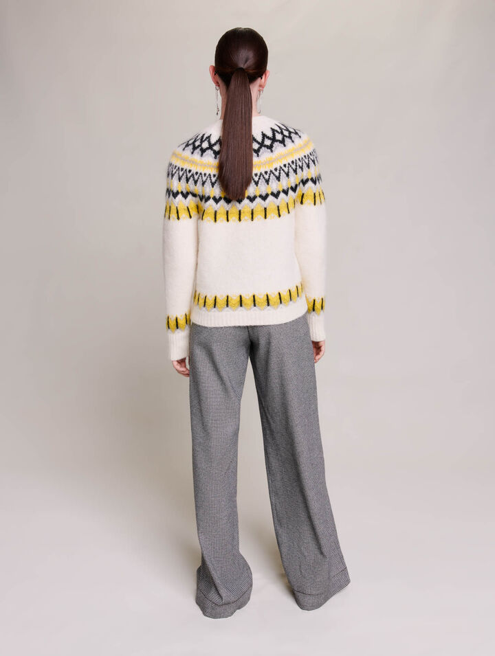 Jacquard wool jumper
