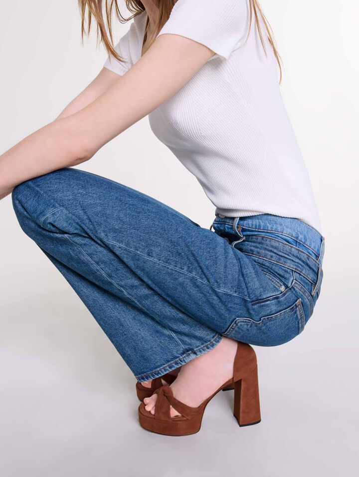 Suede platform sandals