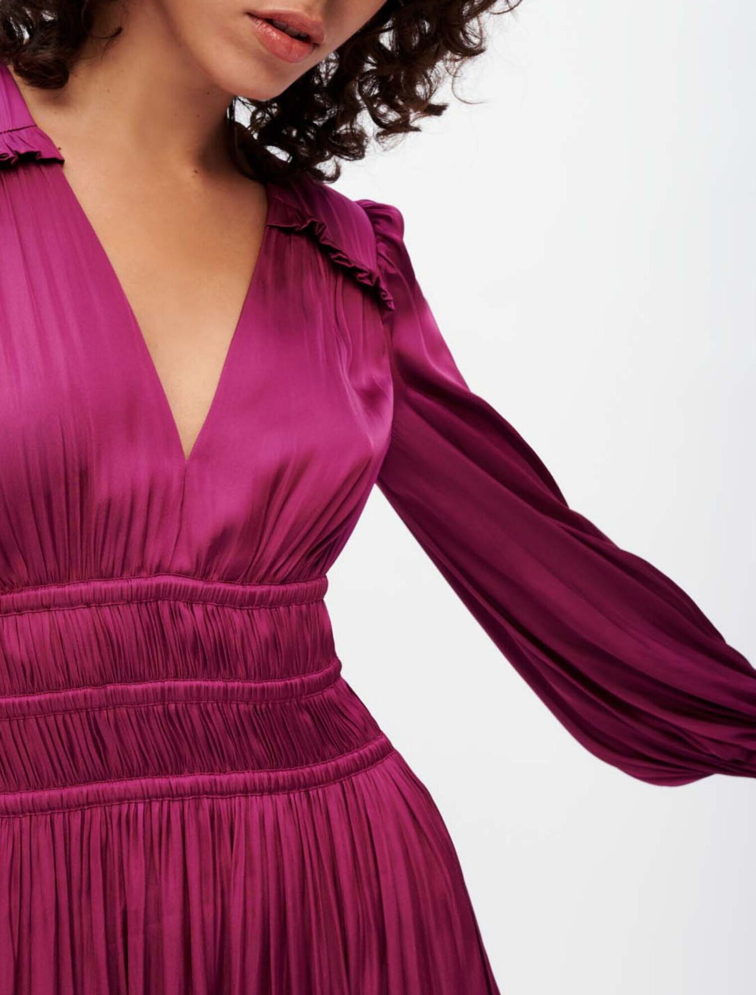 Flowing satin dress