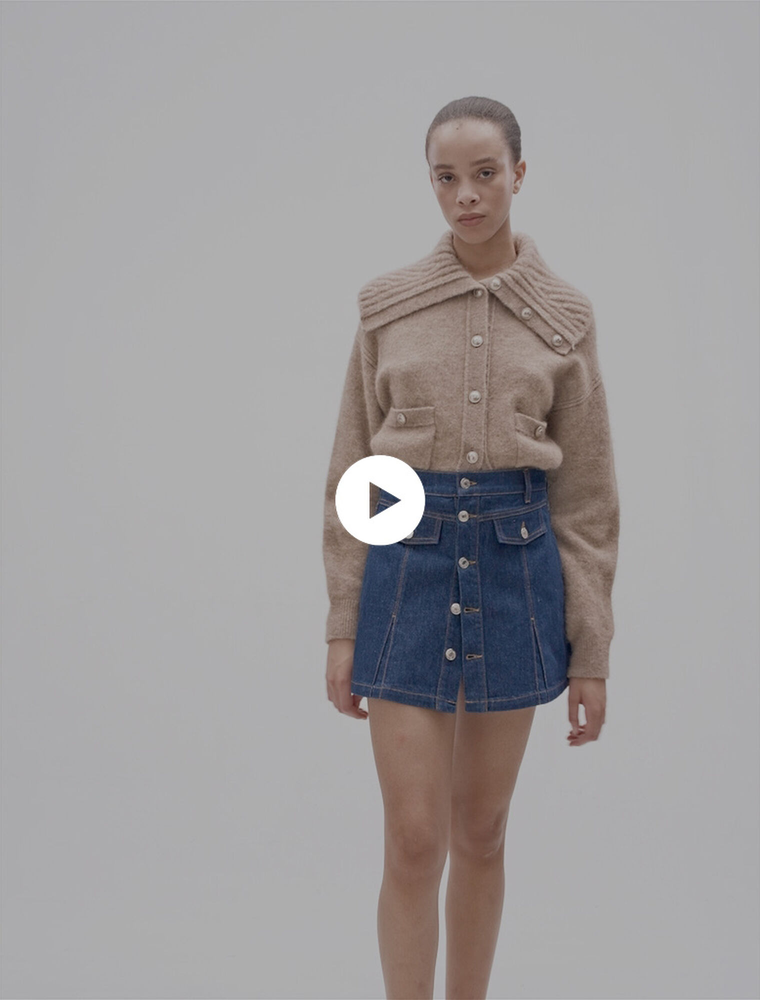 Denim skort