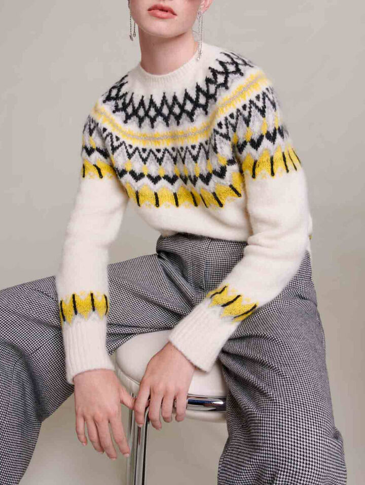 Jacquard wool jumper