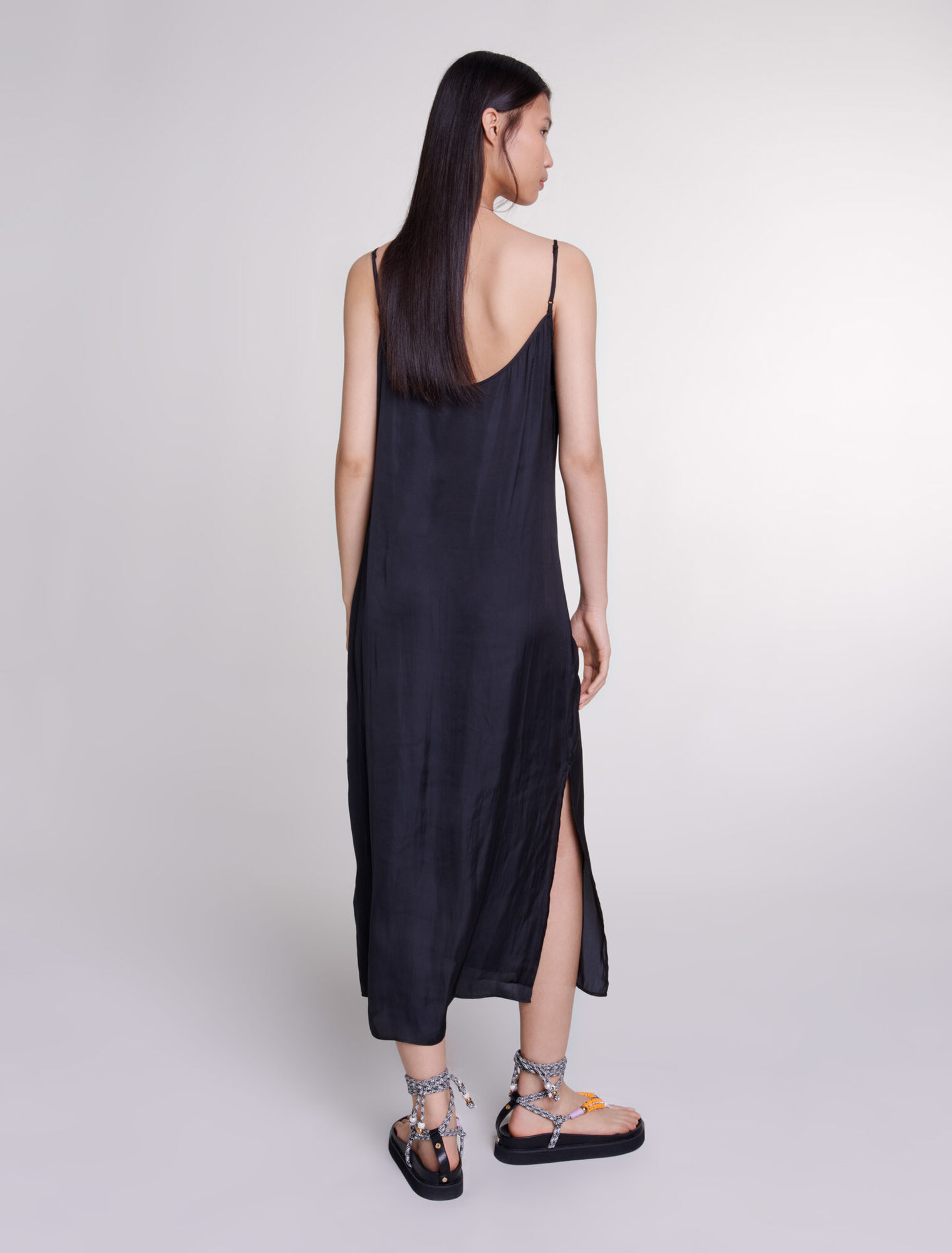 Satin-look maxi dress