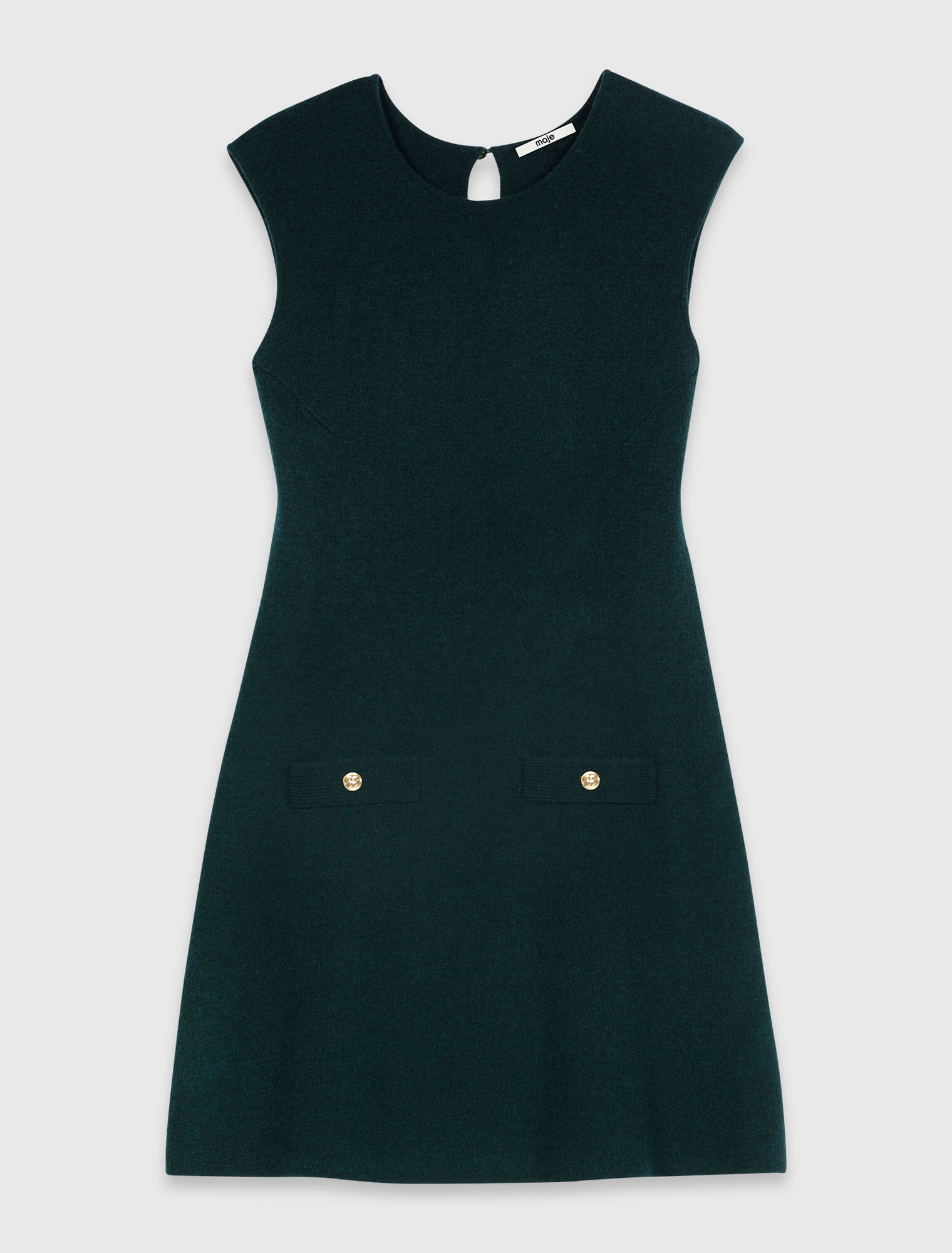 Knit dress with removable sweater