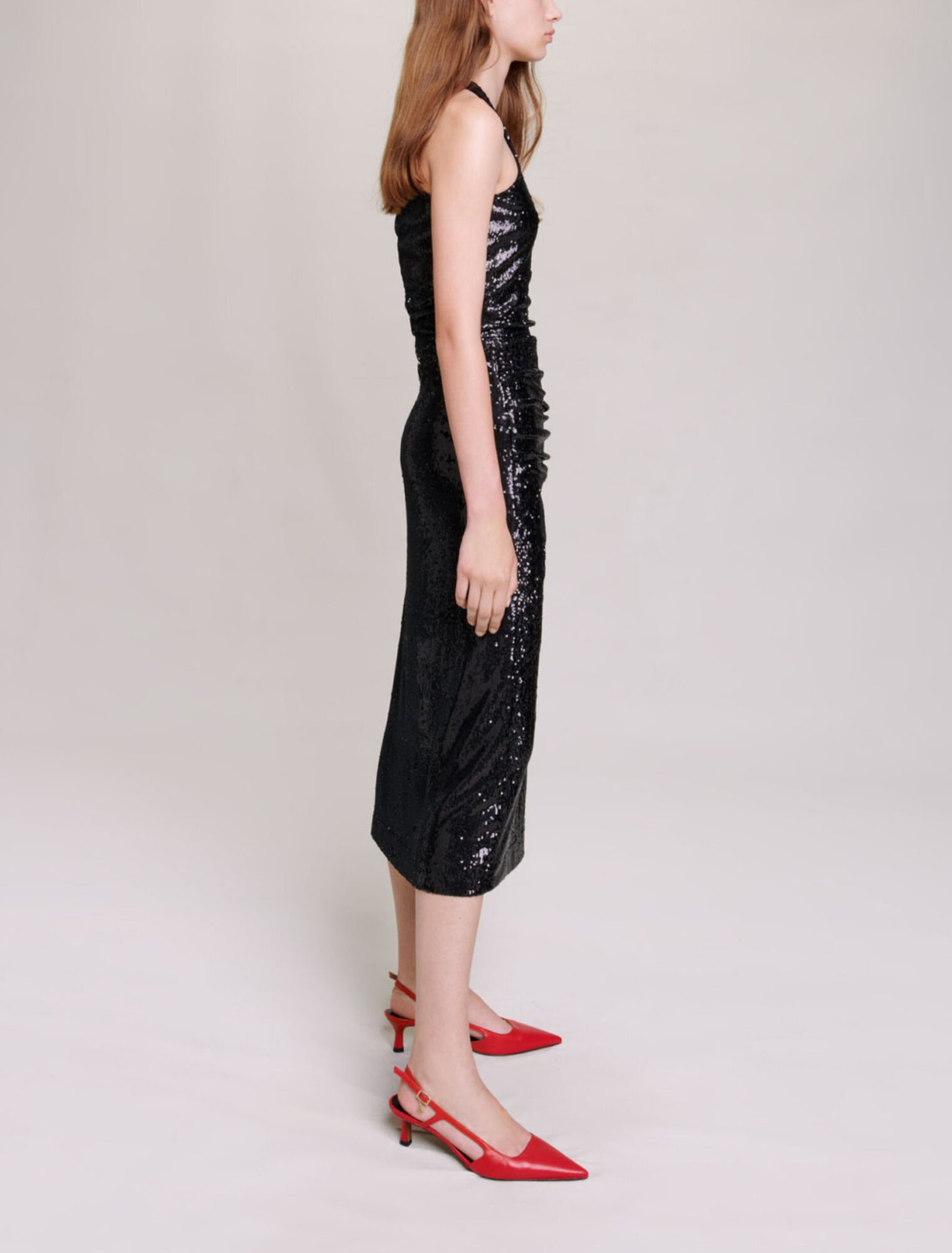 Sequinned midi skirt