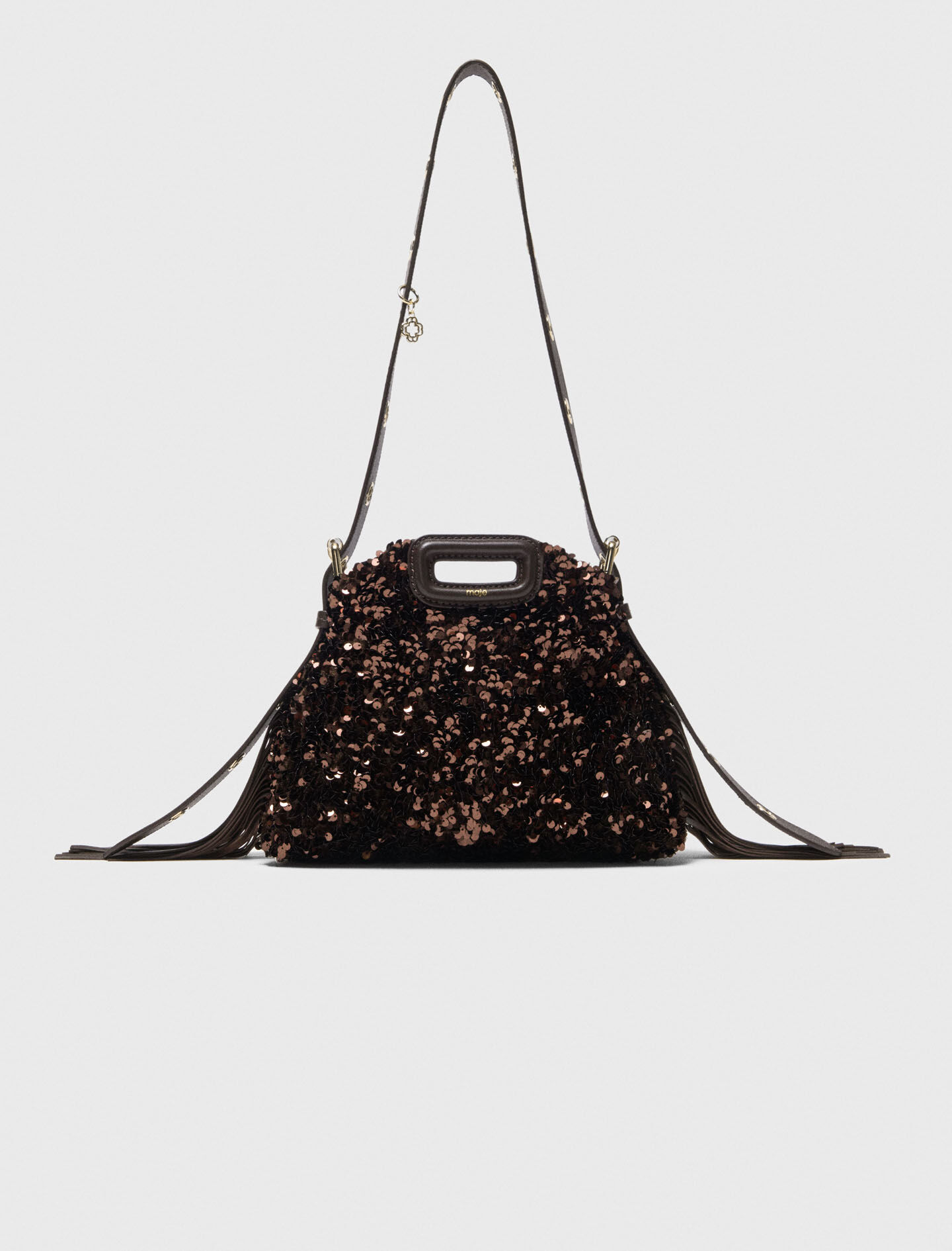 Miss M mini sequinned bag Brown for Women Maje