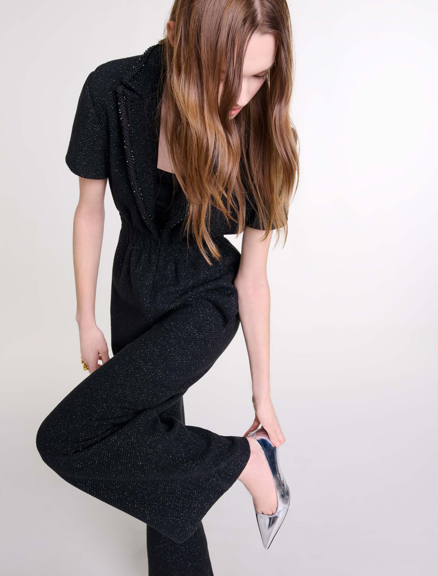 Tweed trouser suit