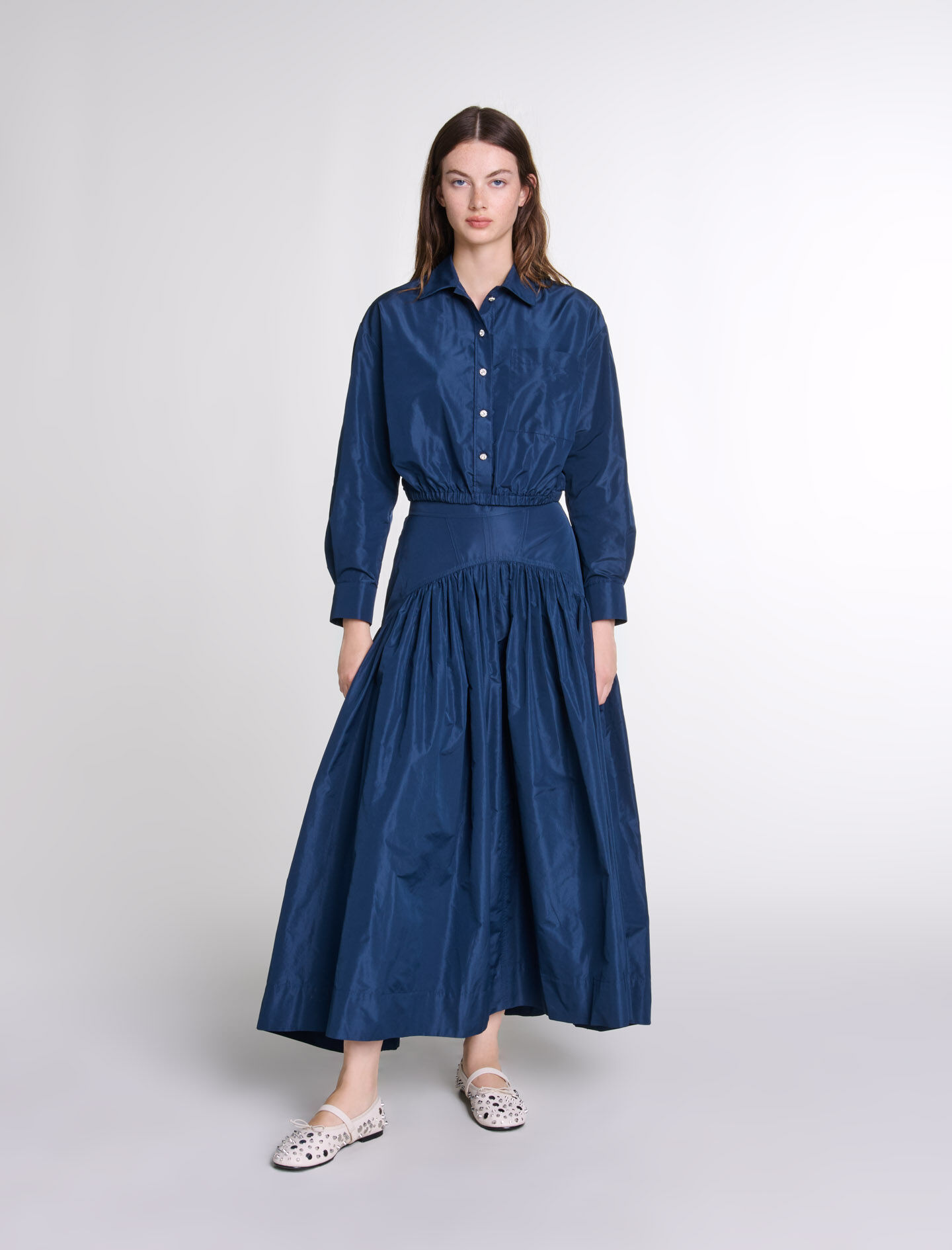 Long skirt material shop