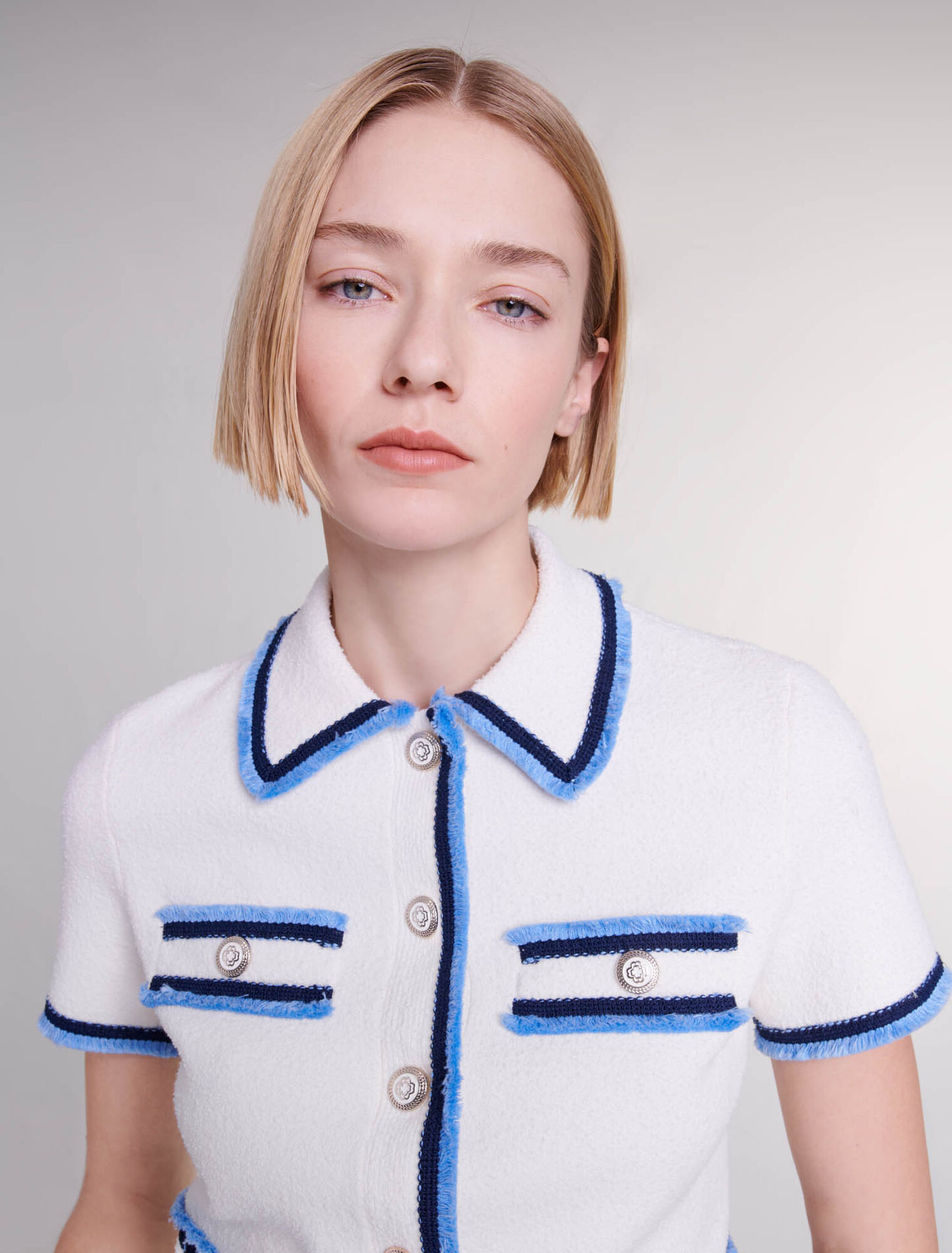 Terry knit cardigan