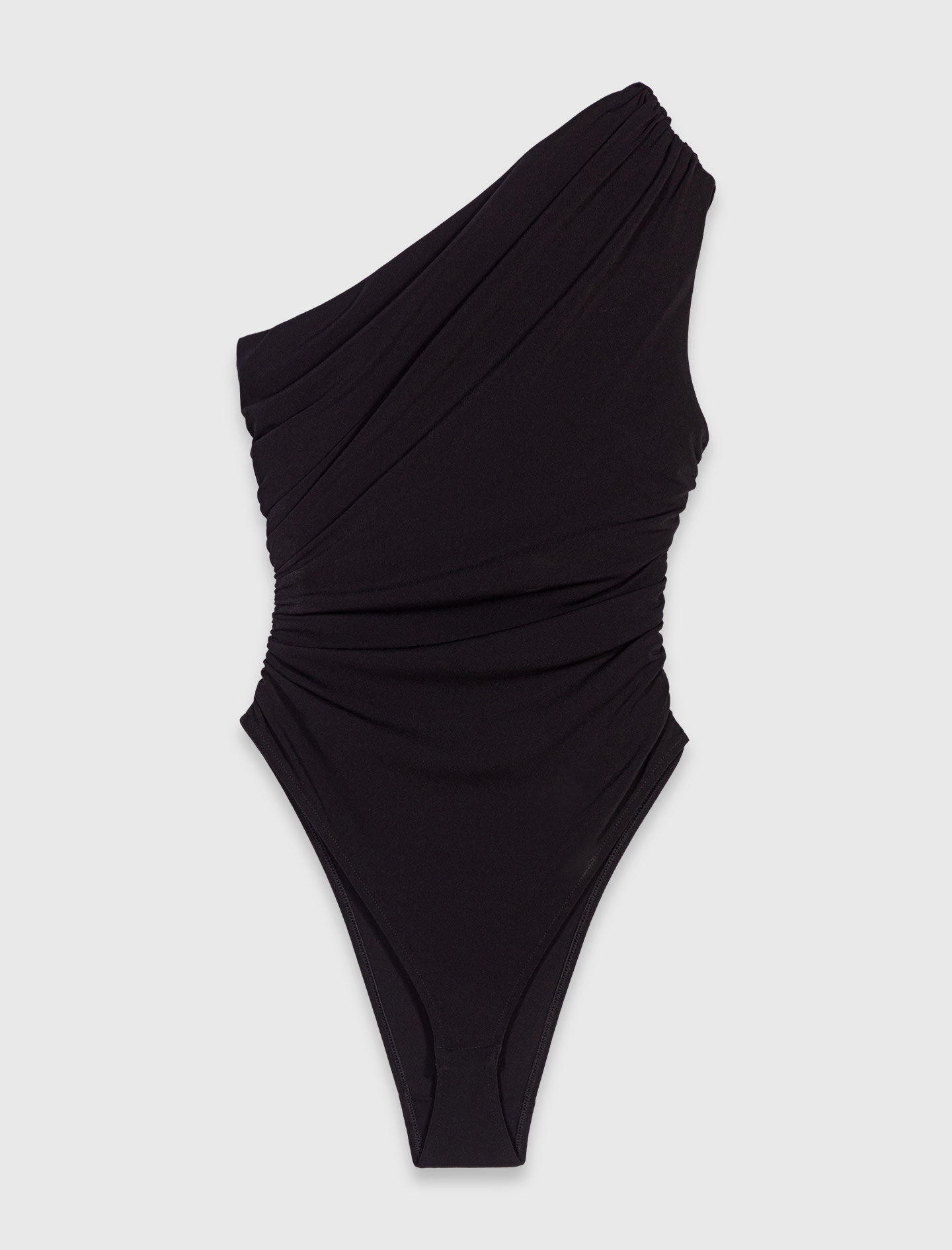 Asymmetric bodysuit Black / Gray for Women | Maje