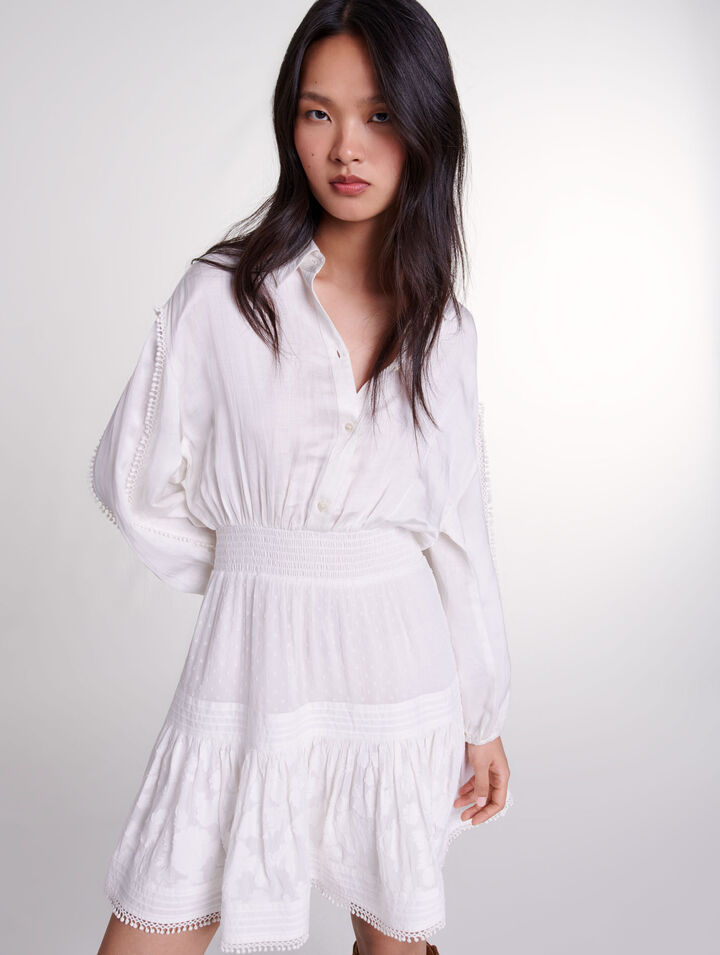 Short cotton patchwork dress