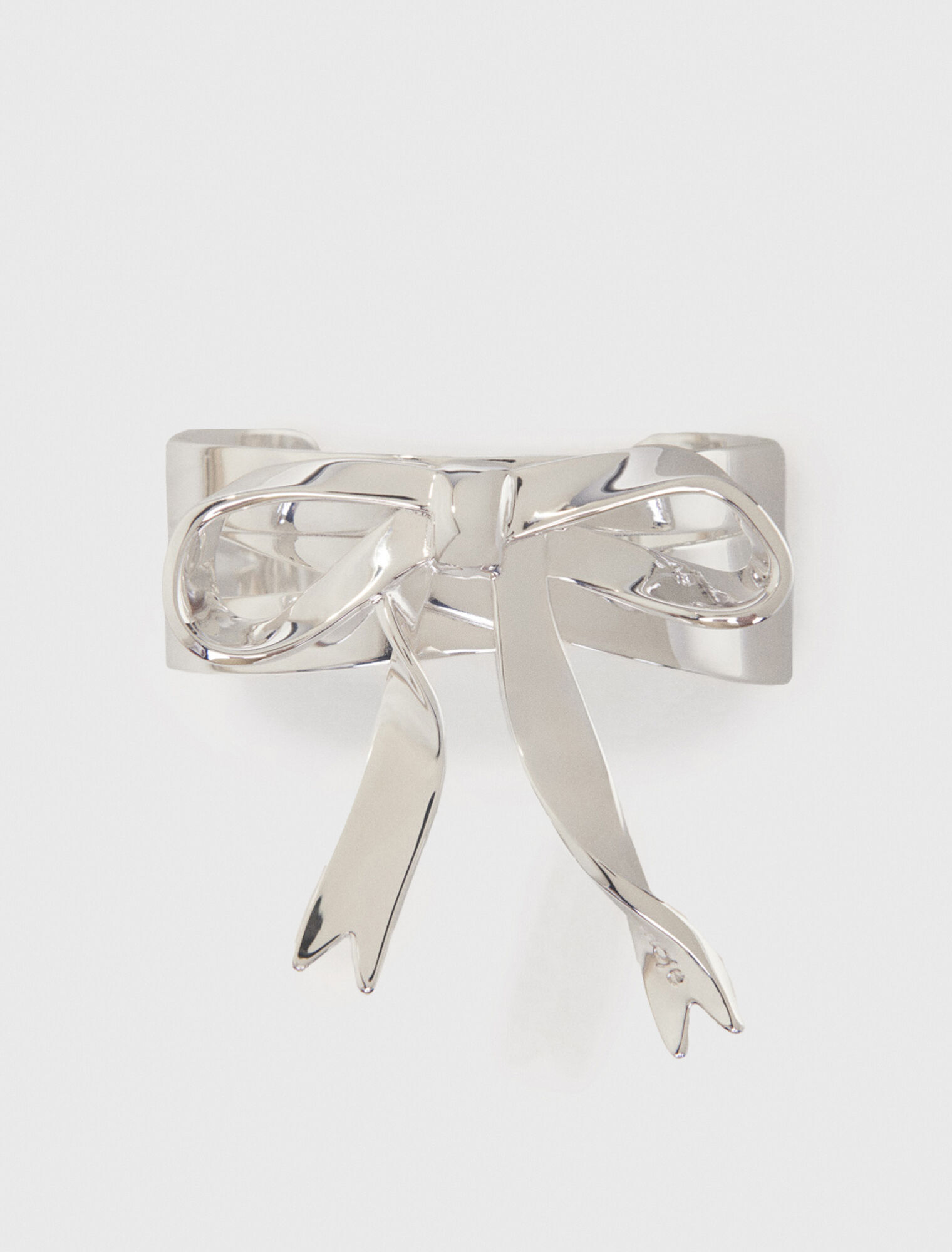 Silver bow cuff