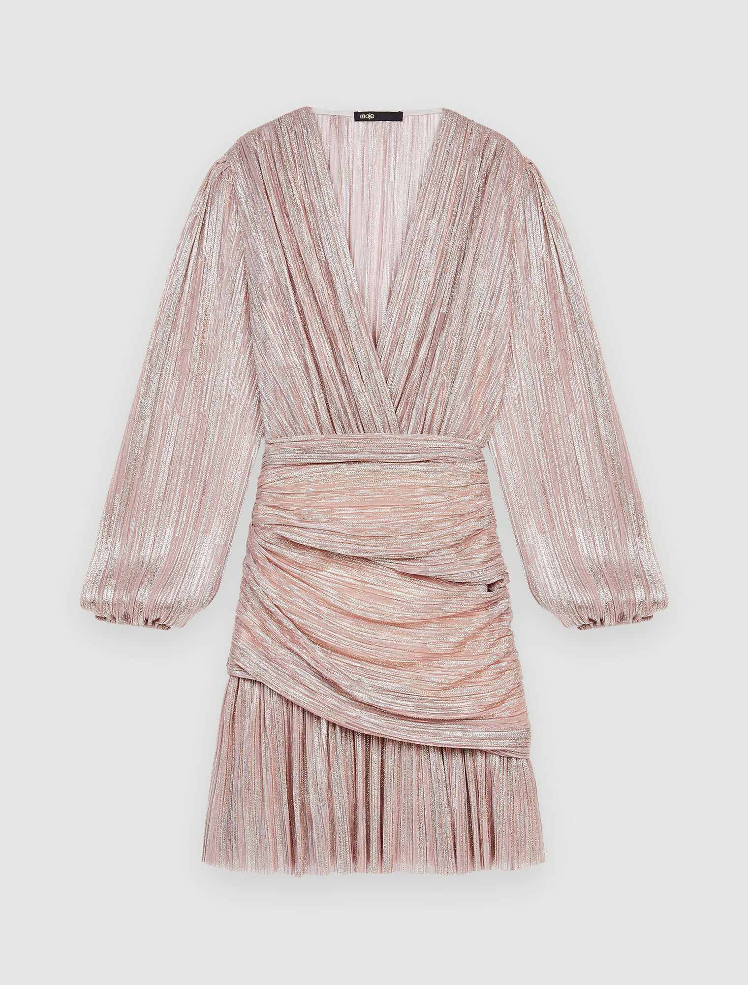 Lurex draped dress
