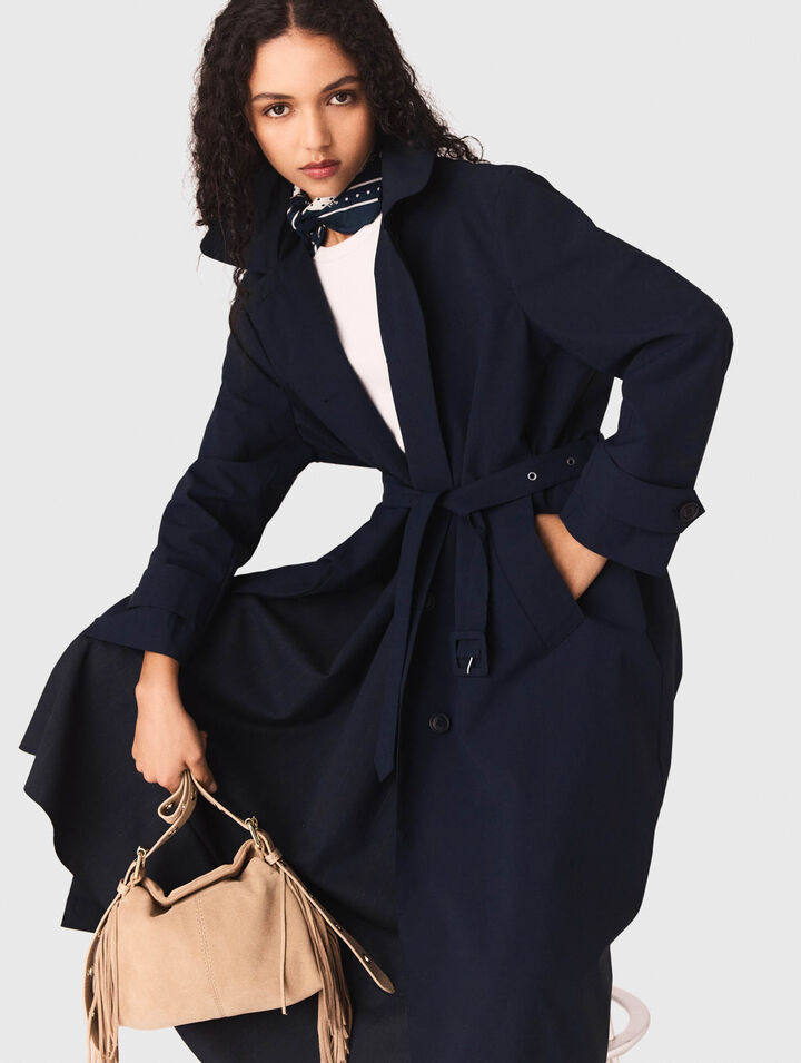 Removable rhinestone-hood trench