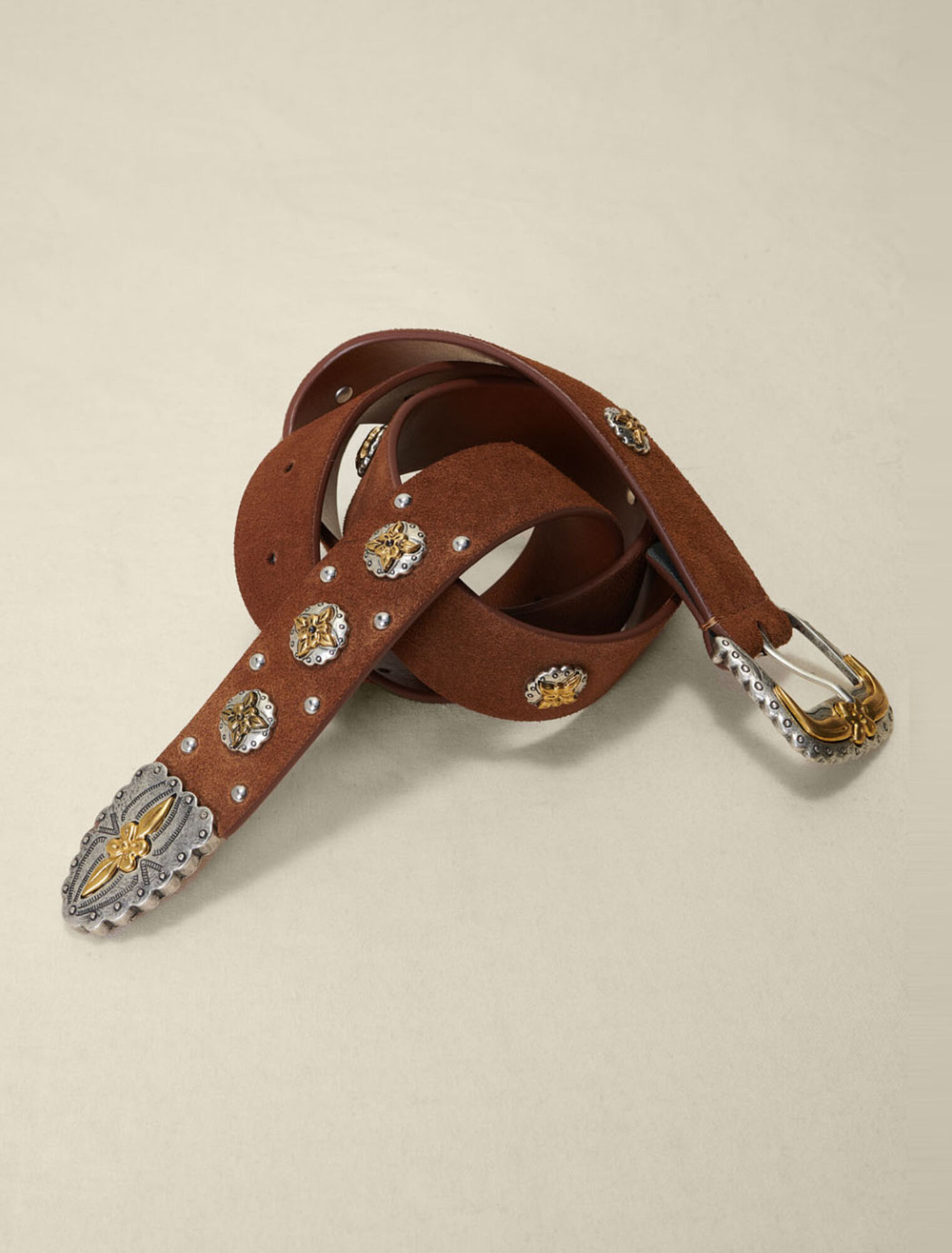Suede Western belt