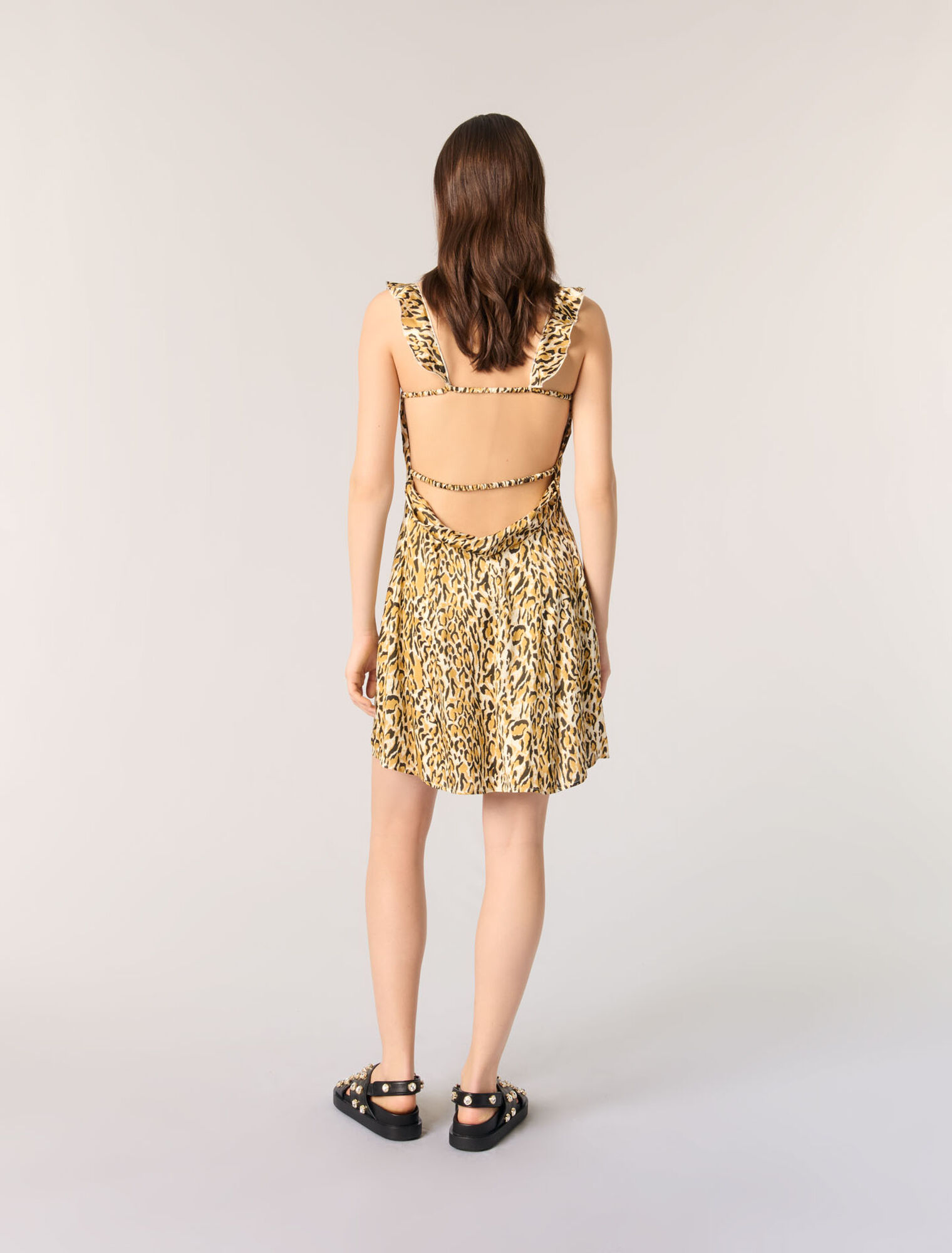 Leopard print short dress