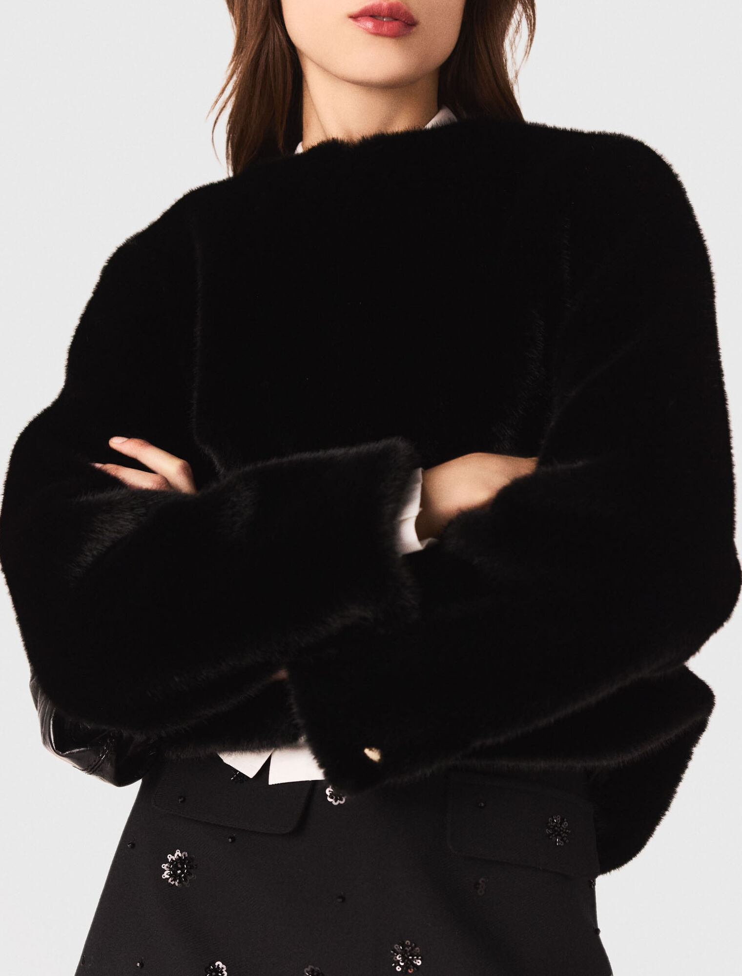 Short faux fur coat