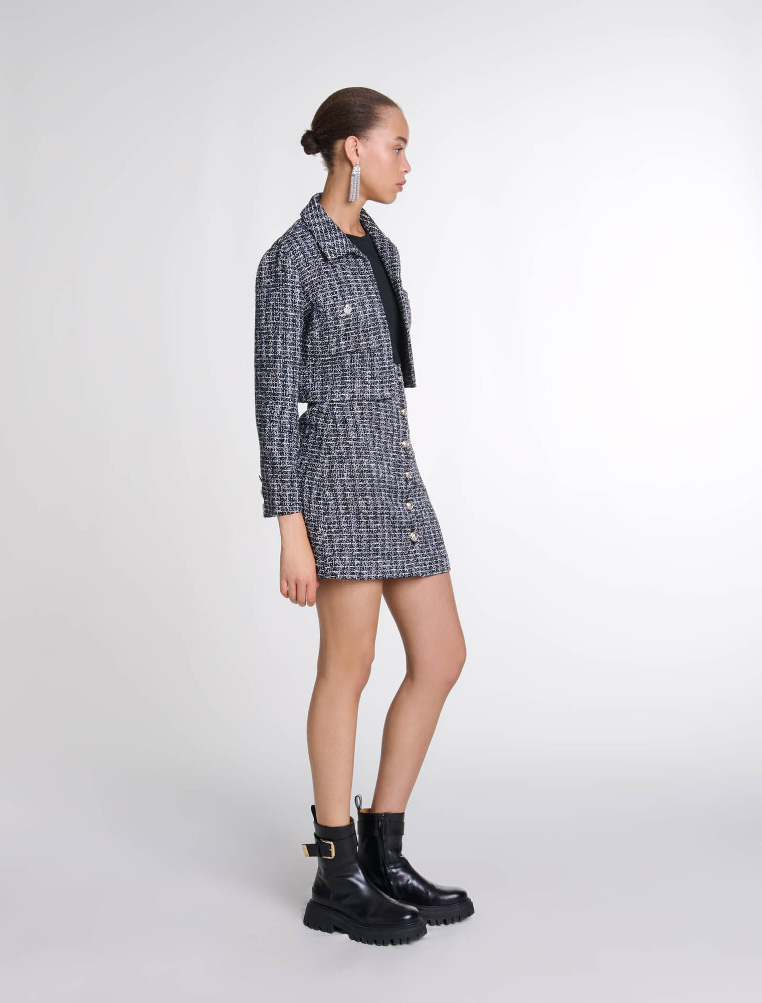 2-in-1 tweed dress