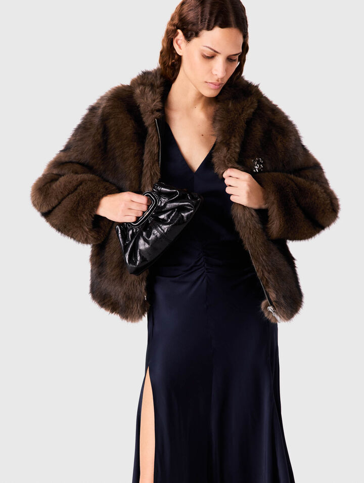Oversized faux fur jacket