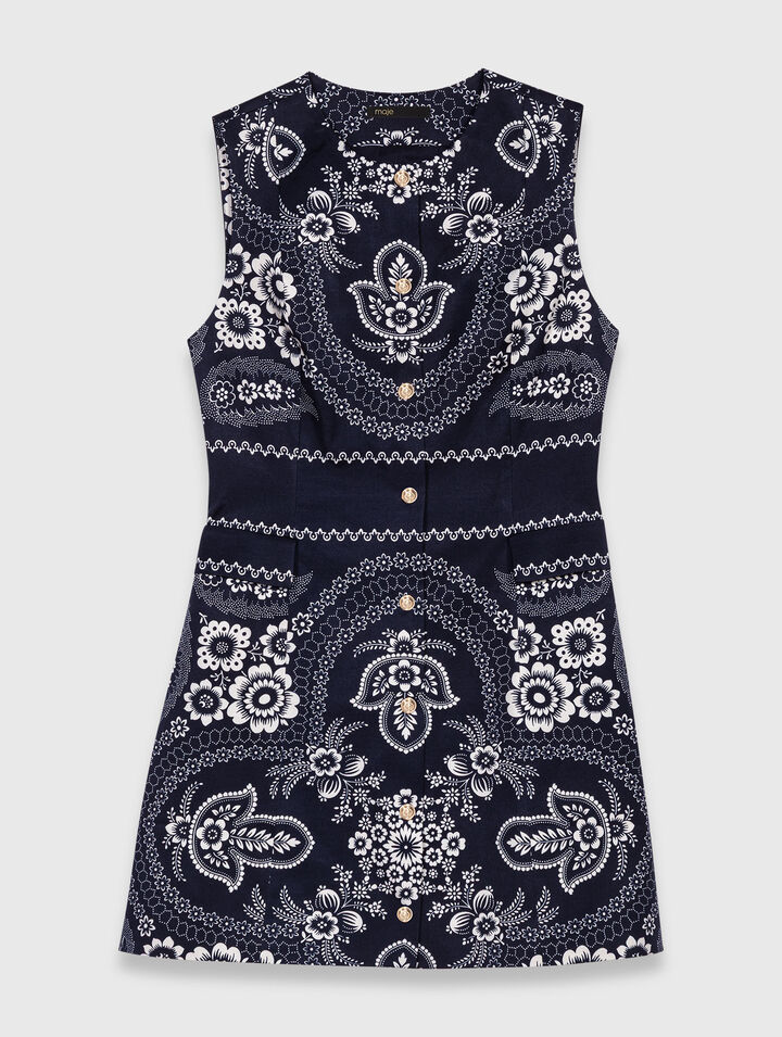 Patterned shift dress