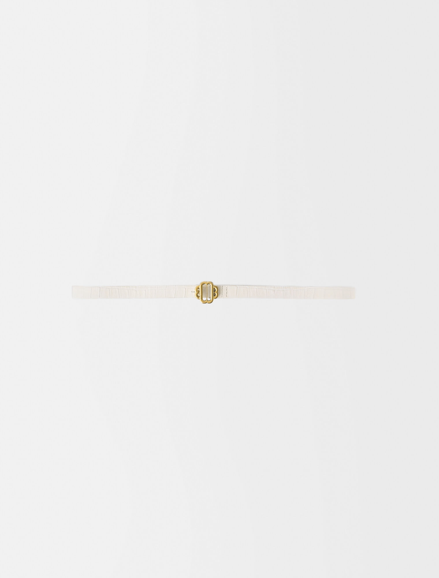 White leather belt