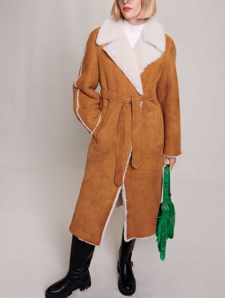 Long fleece coat