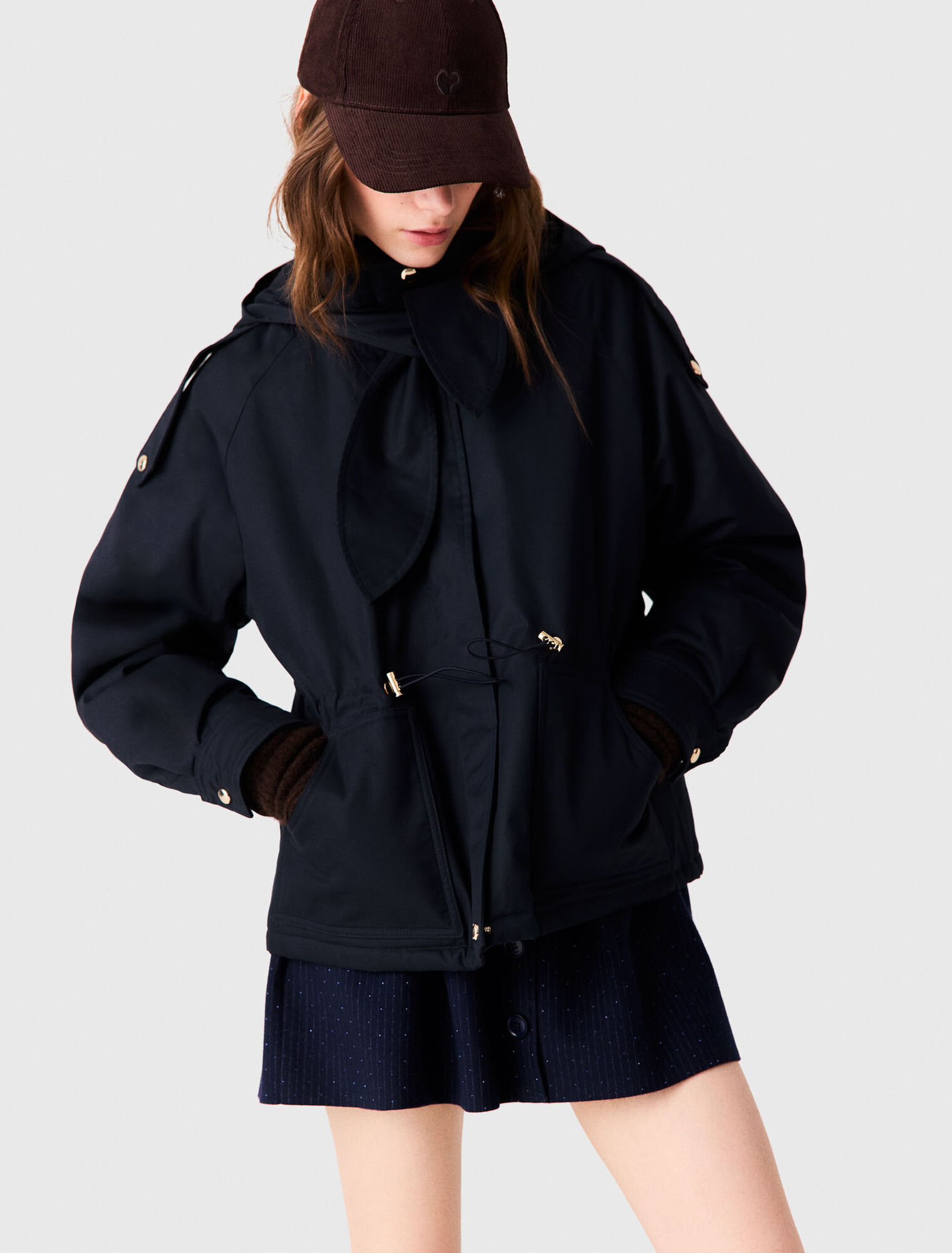 Mid-length quilted parka