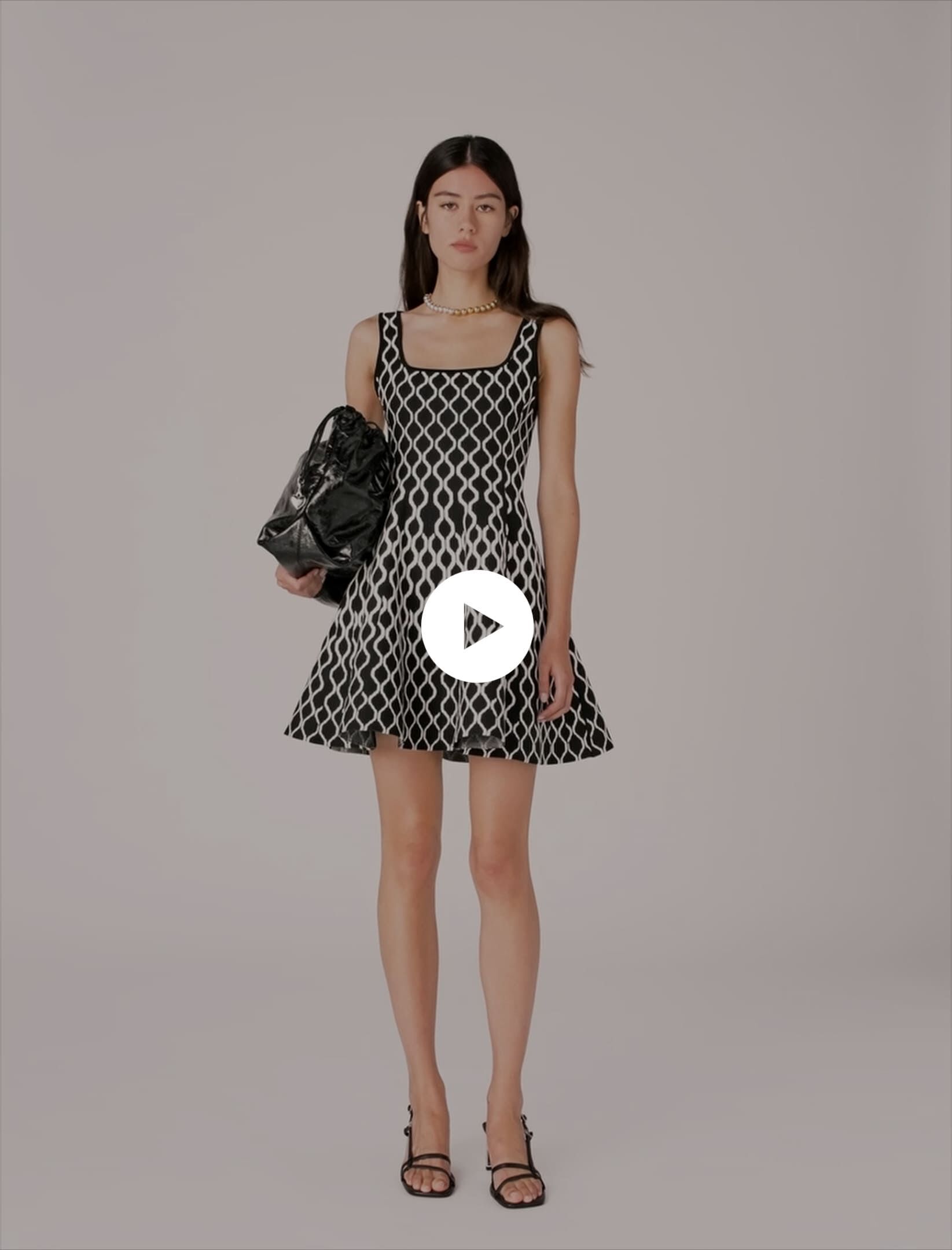 Jacquard knit short dress Bicolor for Women | Maje