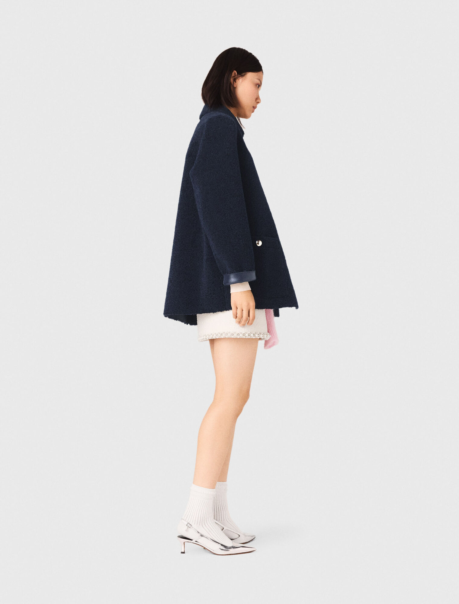 Reversible faux shearling