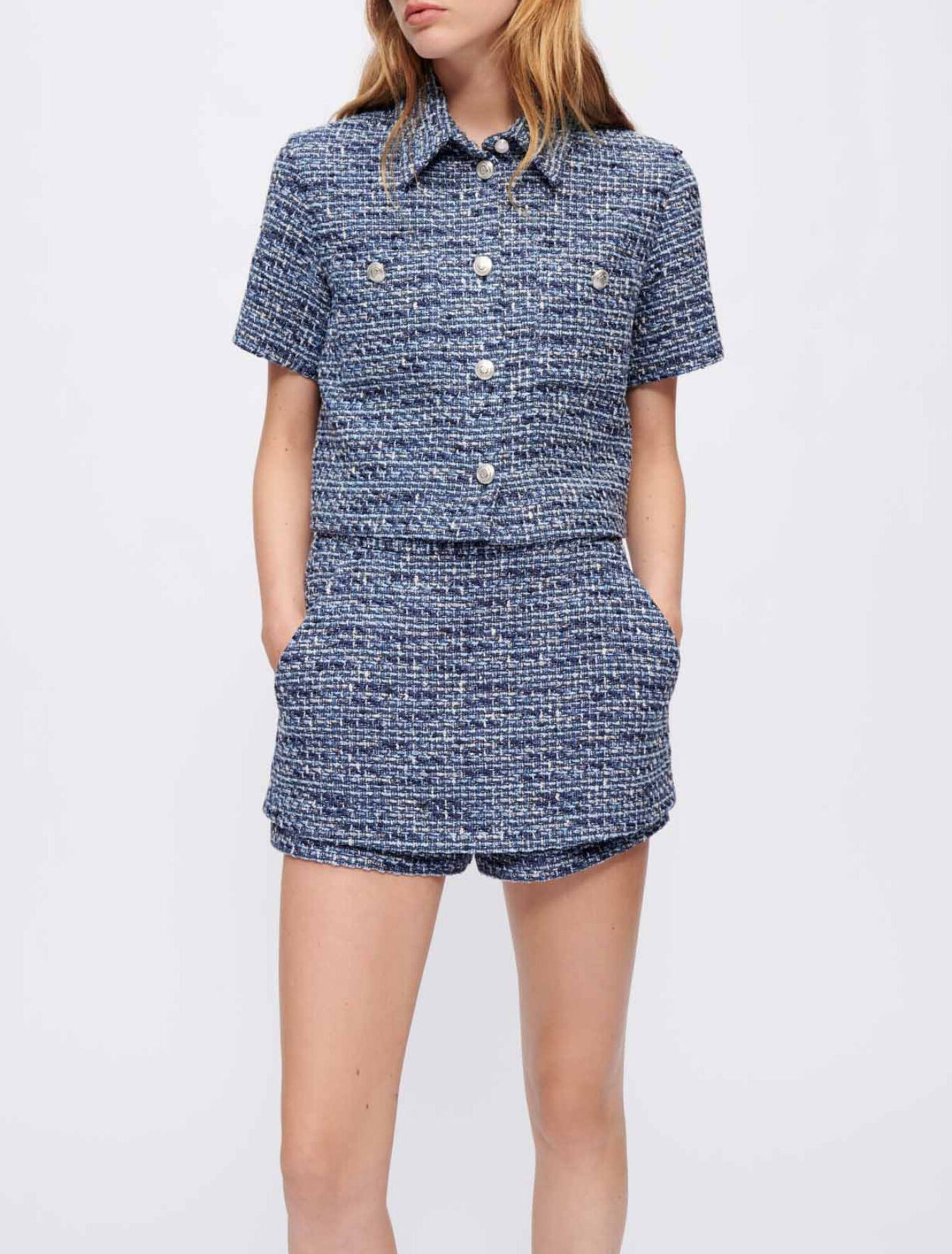 Marl tweed shirt
