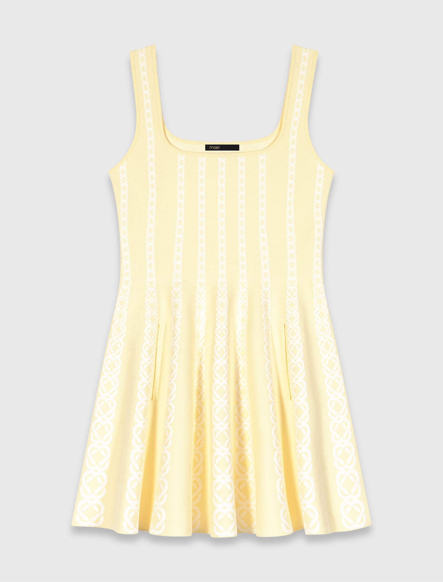 Jacquard knit short dress 6