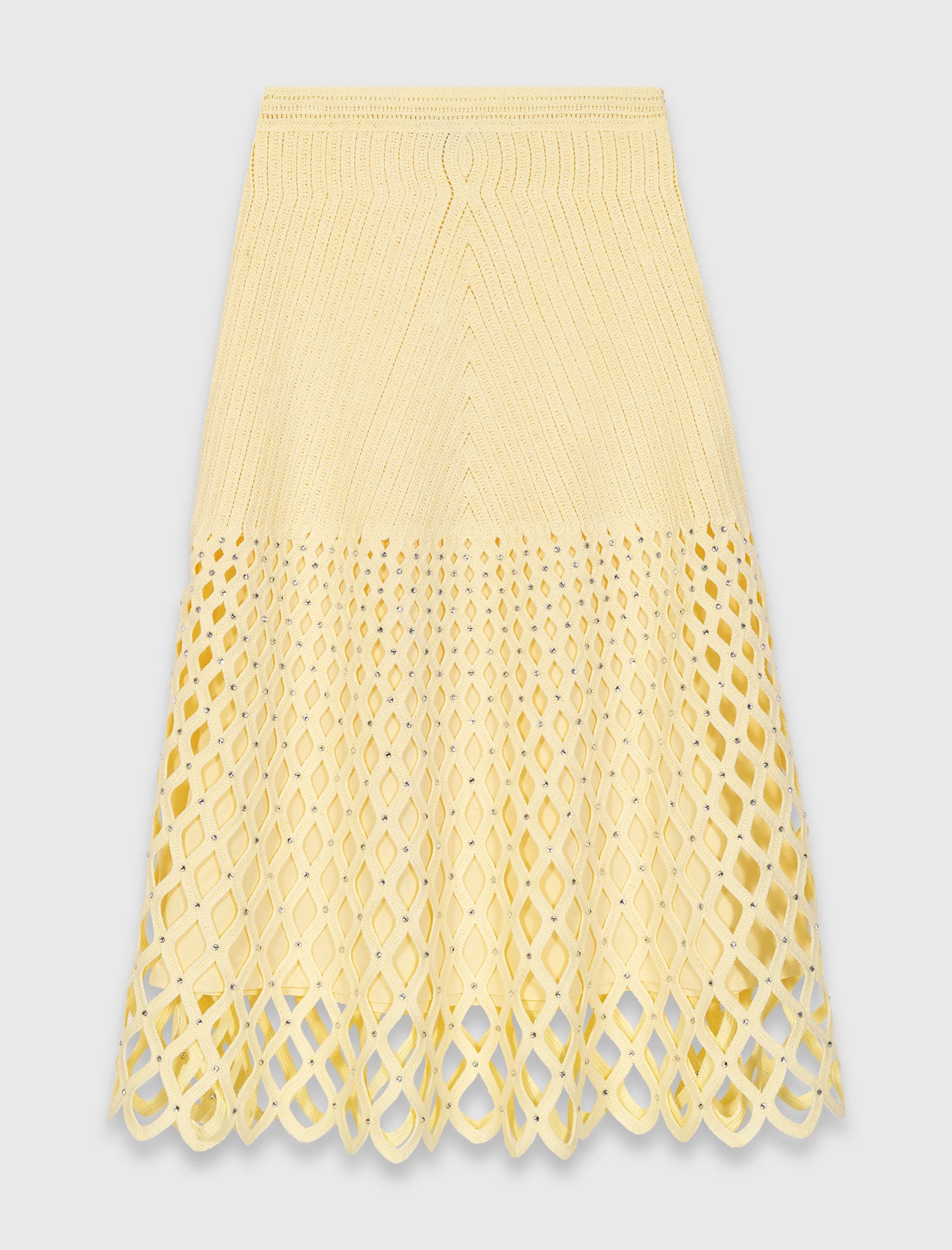 Crochet skirt with removable lining 6