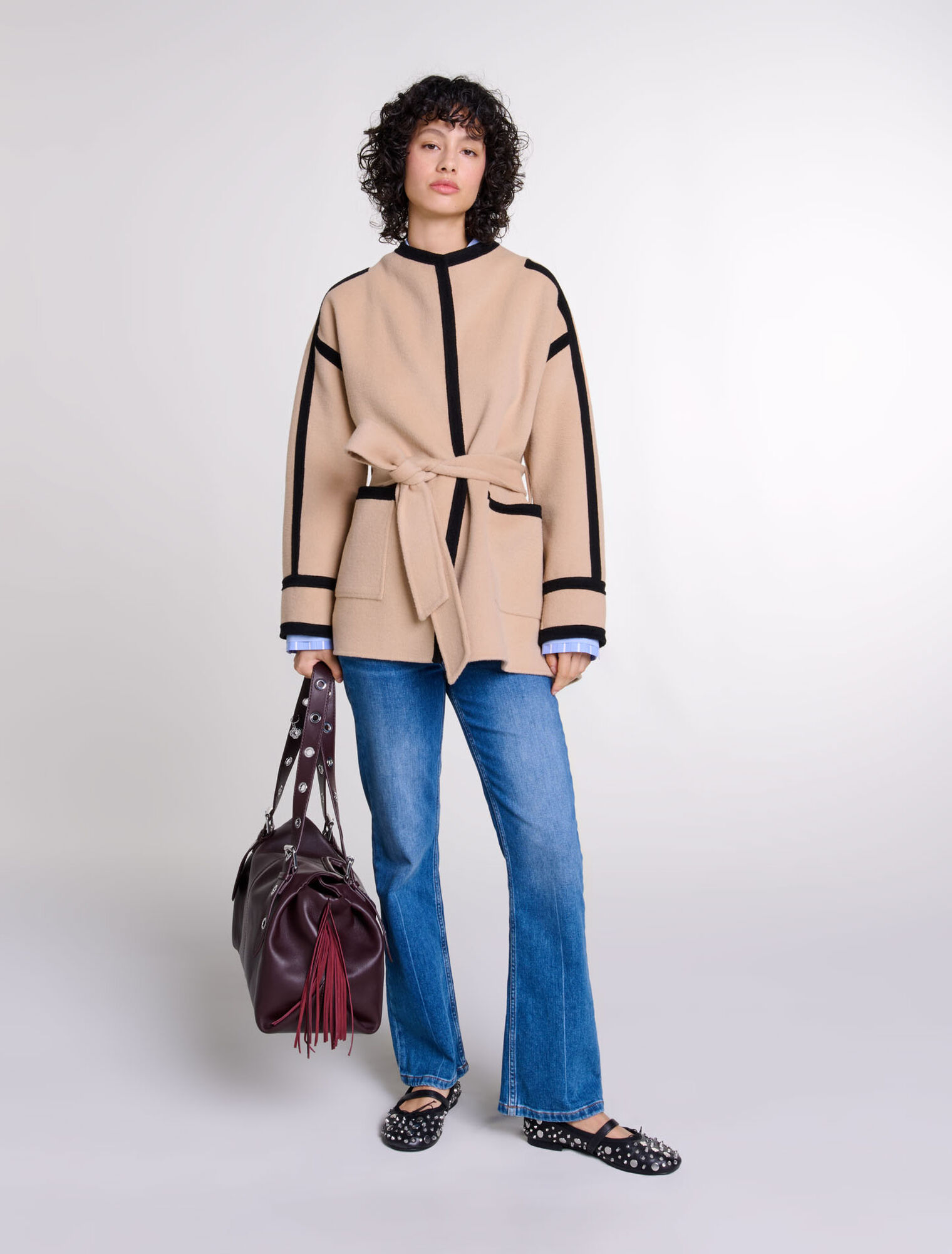 Short two-tone coat