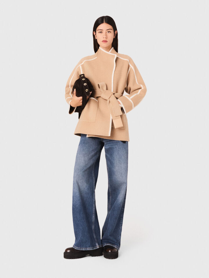 Short double-faced coat