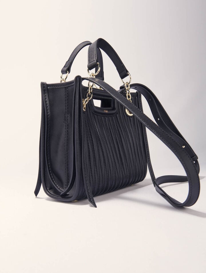 Mini quilted leather tote bag