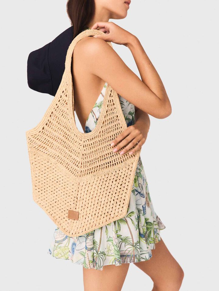 Natural raffia bag