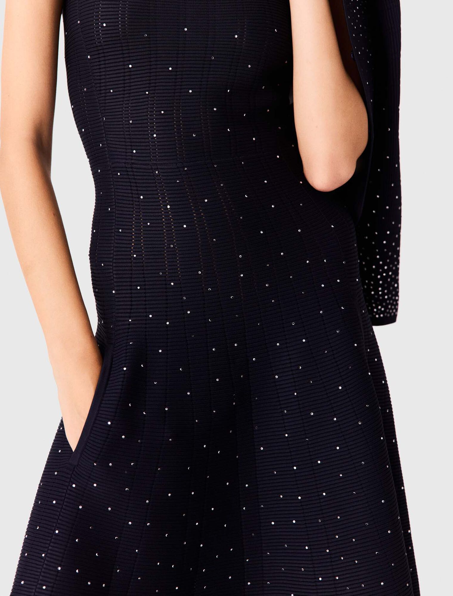 Rhinestone knit maxi dress
